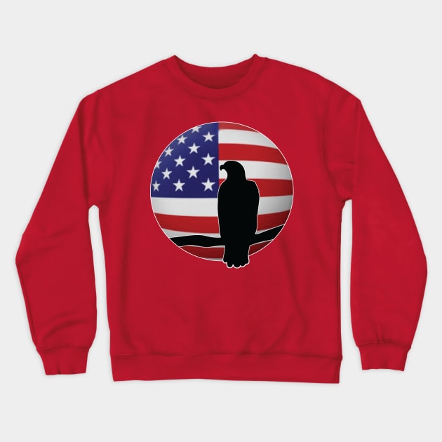 Sitting Eagle - 10 Crewneck Sweatshirt by Brightfeather